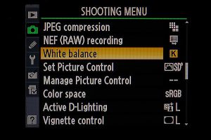 การใช้ White balance